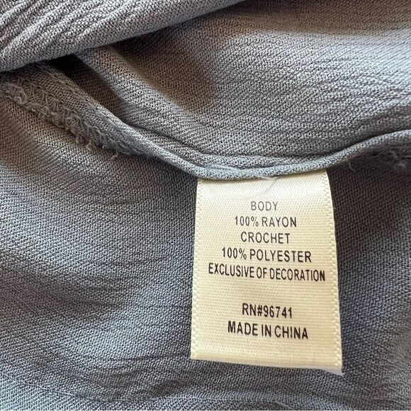 Self Esteem sage Green crochet Trimmed Top w/ cute bow behind women's XL - Picture 8 of 11